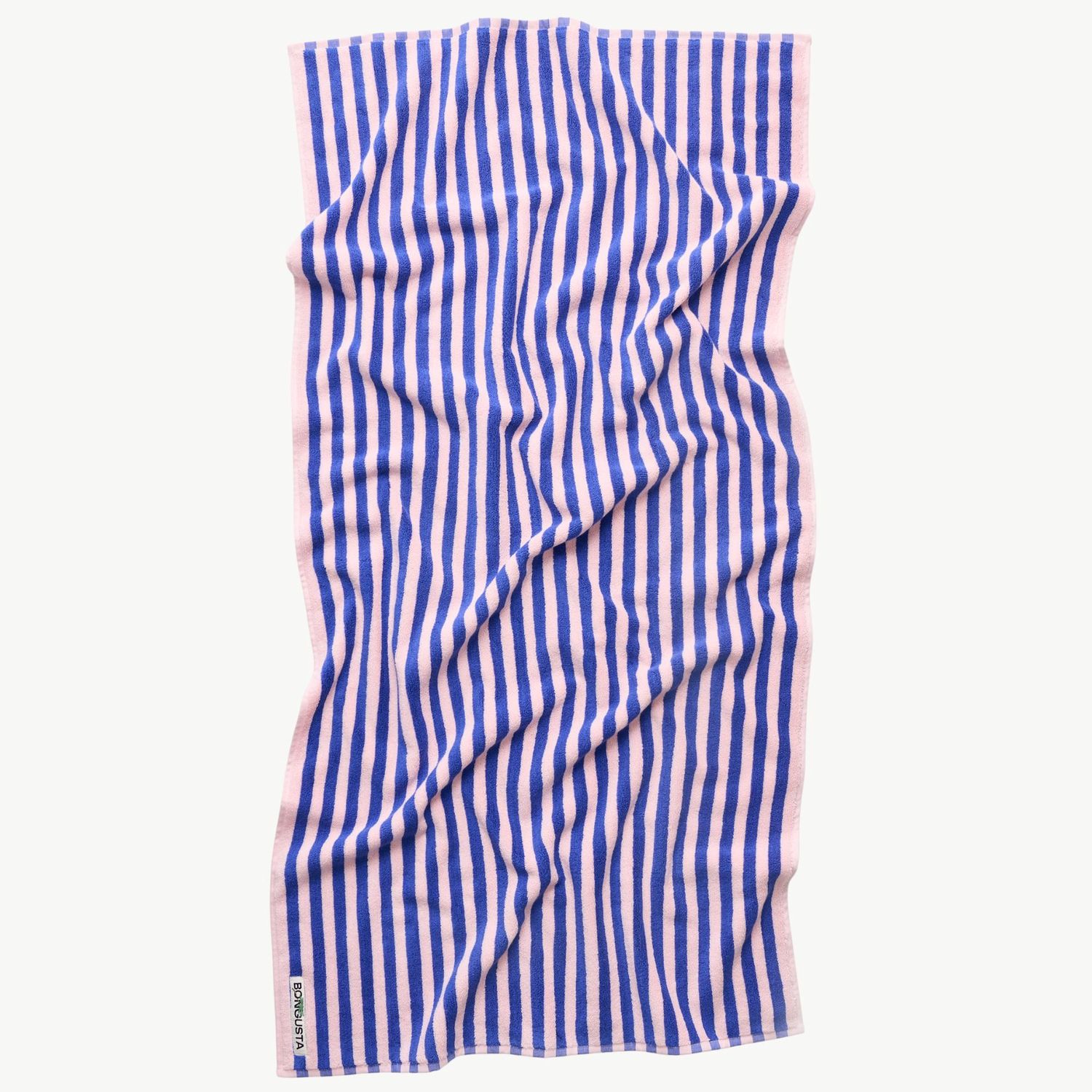 BONGUSTA Naram handdoek dazzling blue &amp; rose 70 x 140cm
