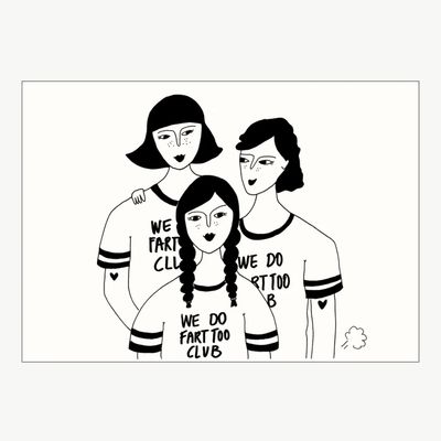 HELEN B postcard Fart Club
