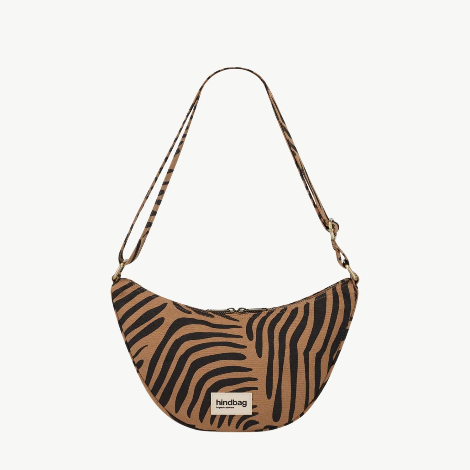 HINDBAG Andrea schoudertas tijger bruin