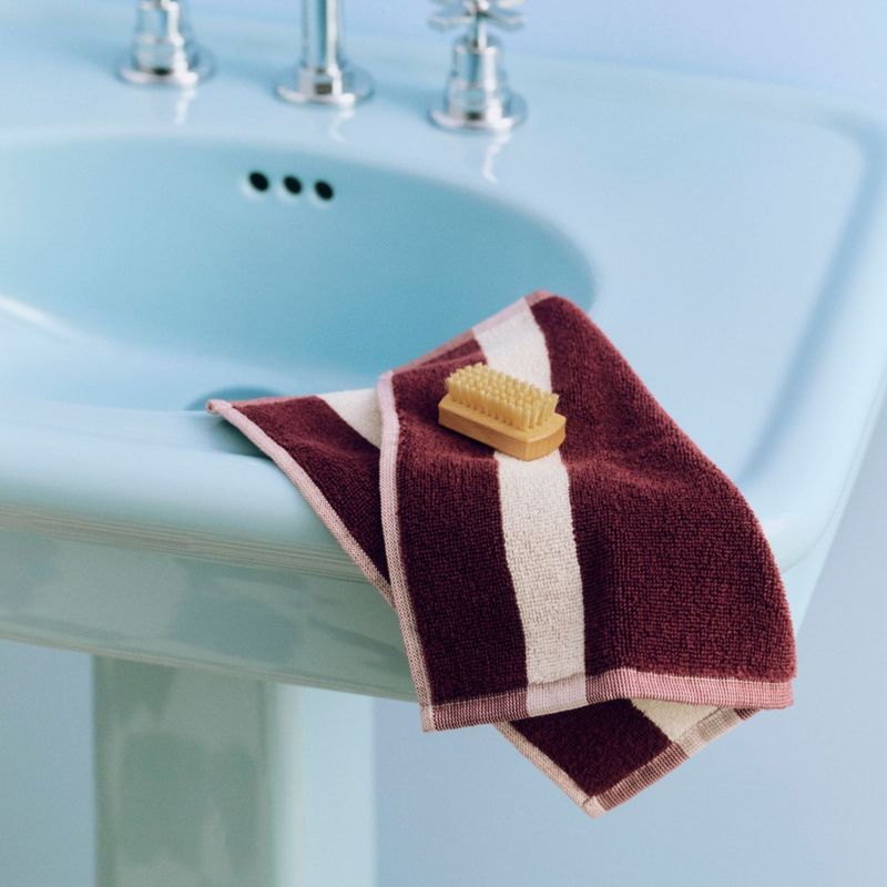 HAY Stripe washand dusty blue 30x30cm