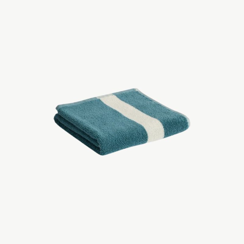 HAY Stripe gastendoek petrol blue 40x60cm