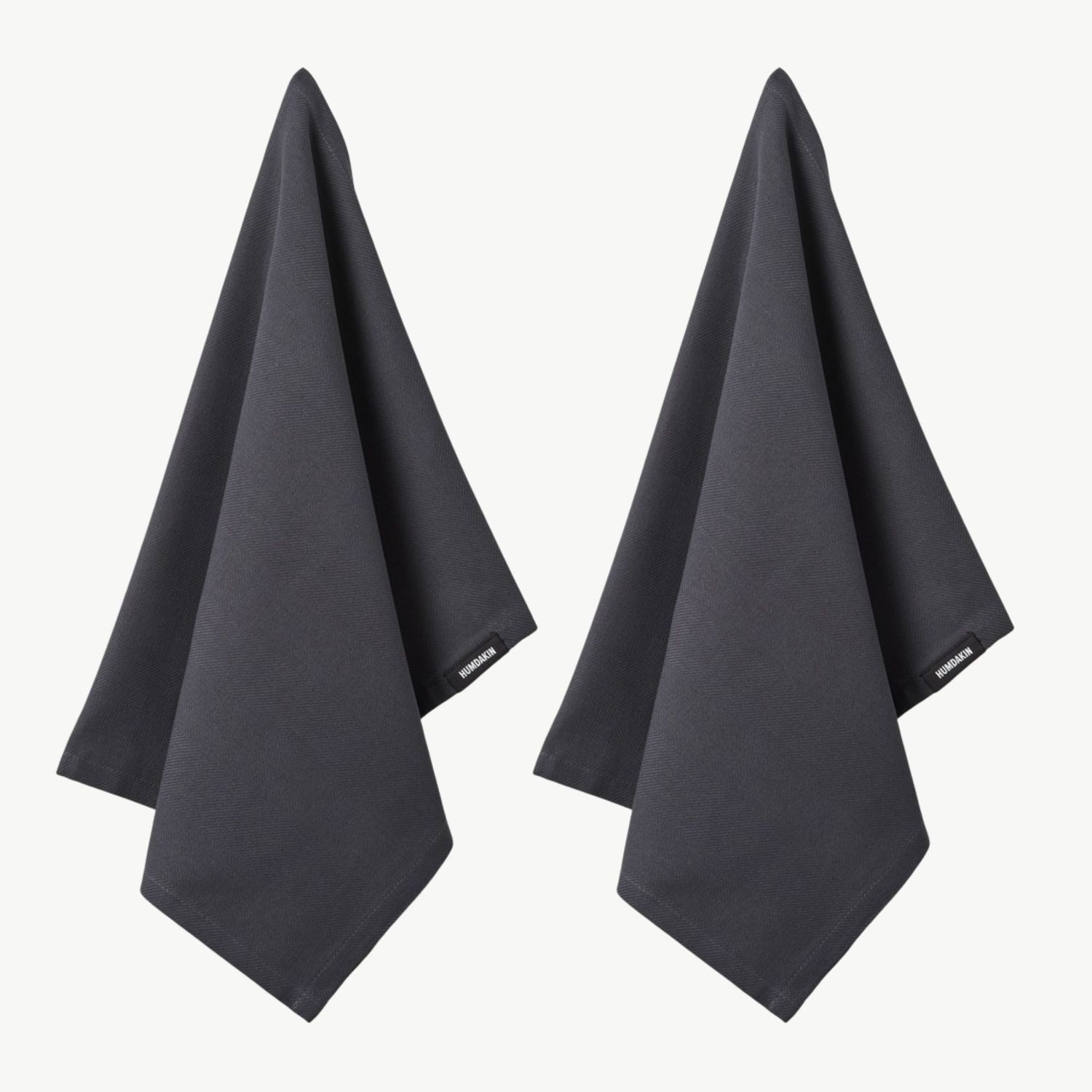 HUMDAKIN Organic Theedoek 2-pack asphalt