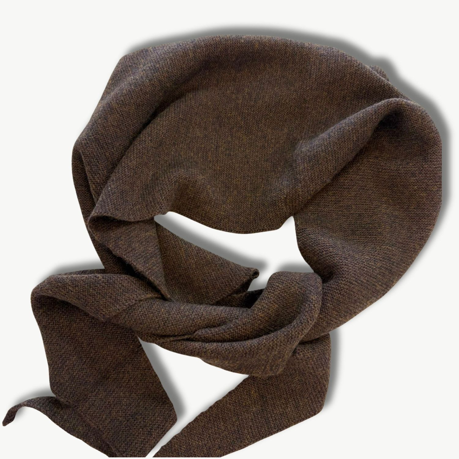 BYBJOR Large Scarf Wool brown melange