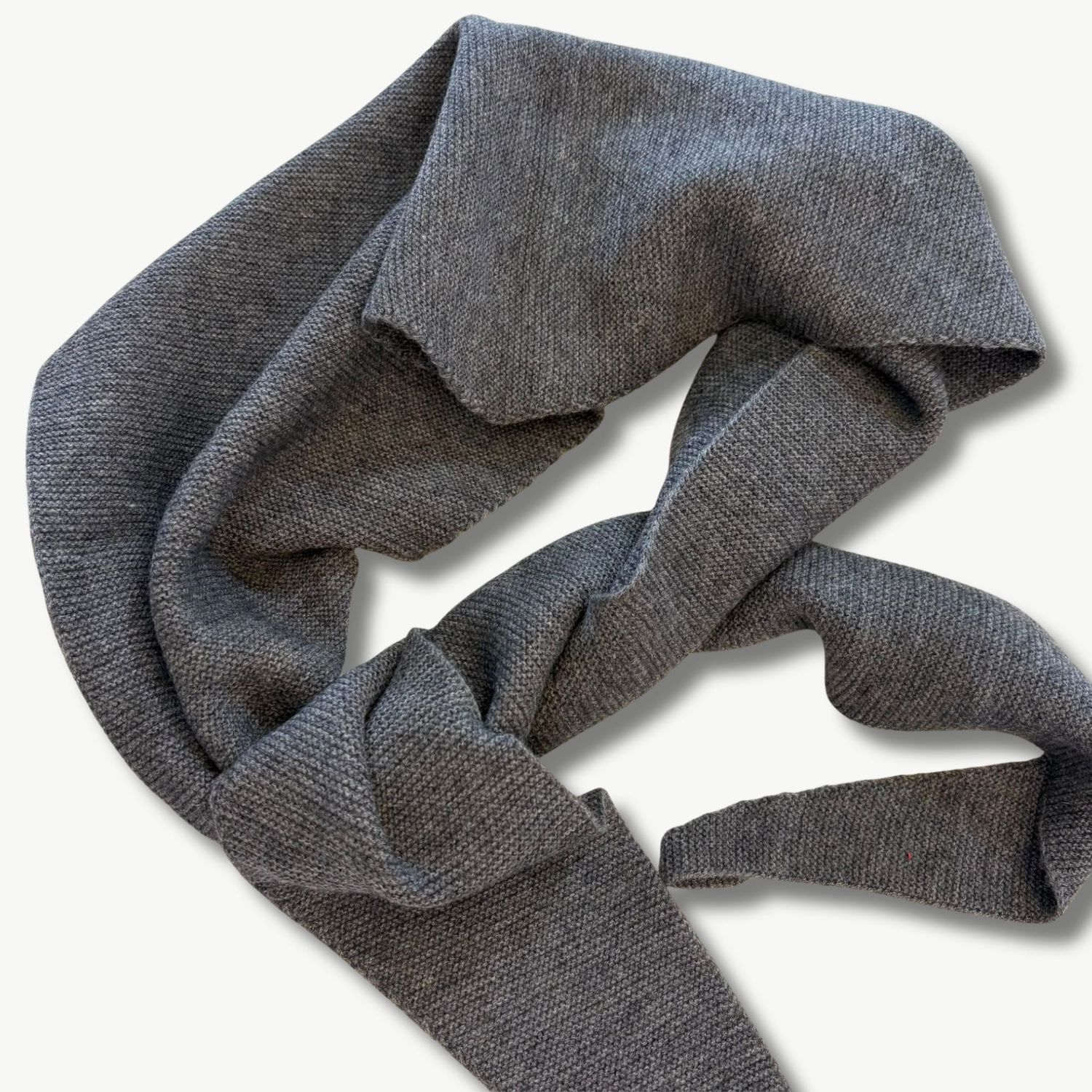 BYBJOR Large Scarf Wool mid grey melange