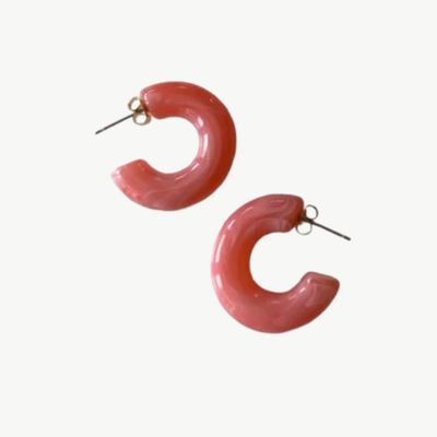 BYBJOR Colorful Rainbow oorbellen bright pink
