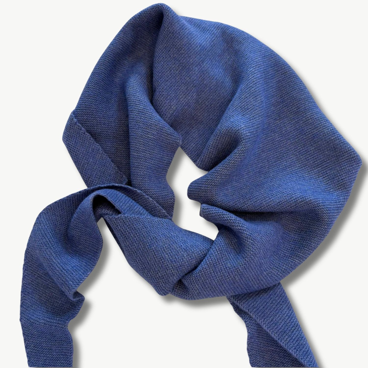 BYBJOR Large Scarf Wool blue jeans melange