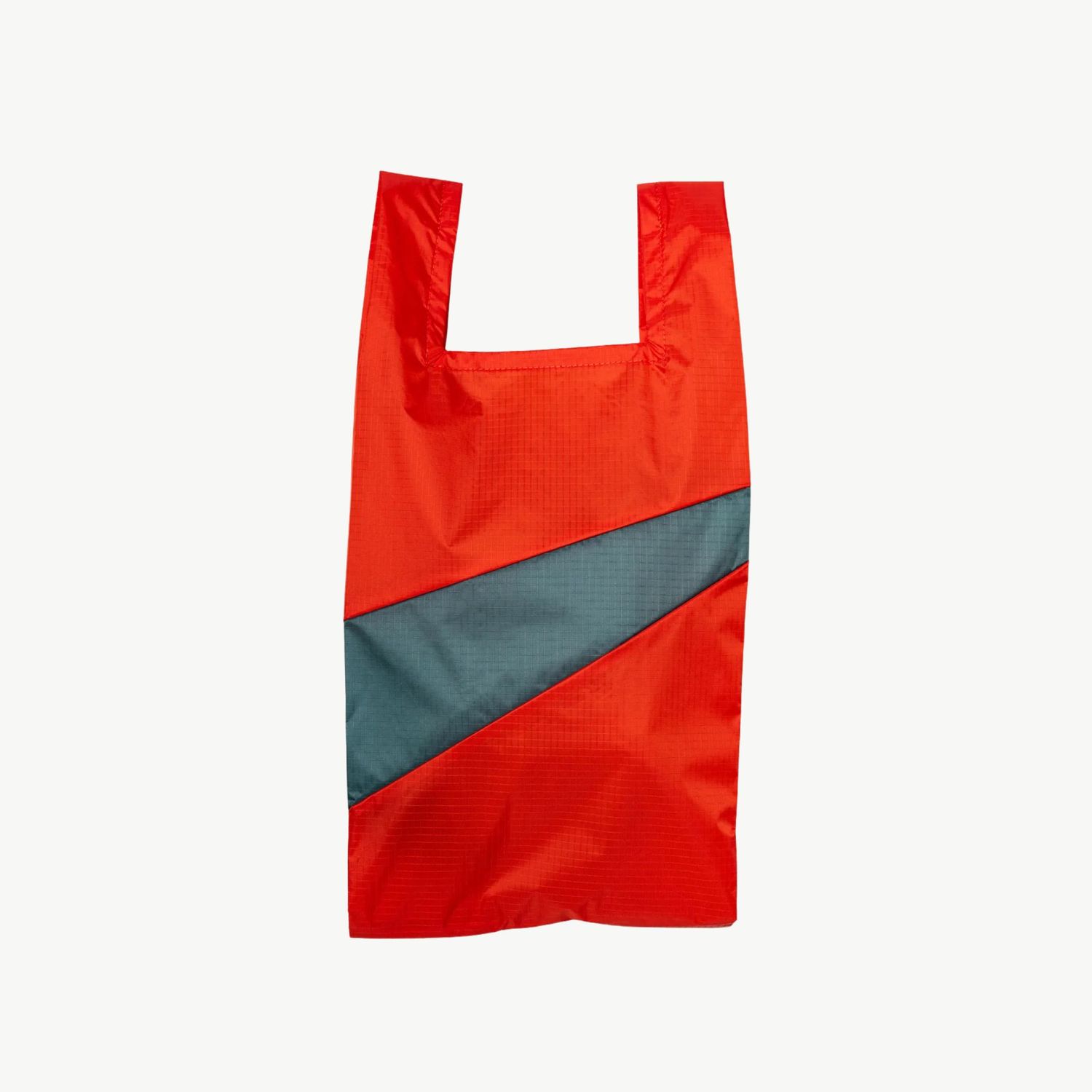 SUSAN BIJL The New Shoppingbag Red Alert &amp; Pine large