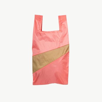 SUSAN BIJL The New Shoppingbag Coral &amp; Moss medium