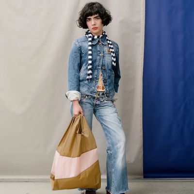 SUSAN BIJL The New Shoppingbag Camel &amp; Tone large