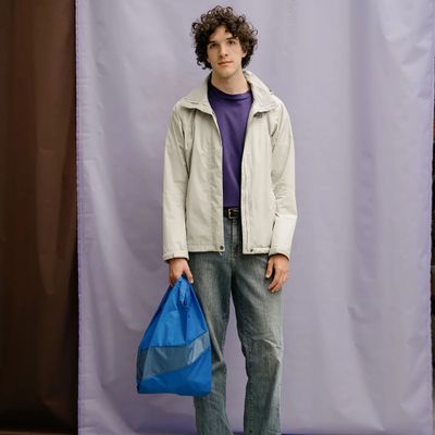 SUSAN BIJL The New Shoppingbag Blue &amp; Dark Patrol medium
