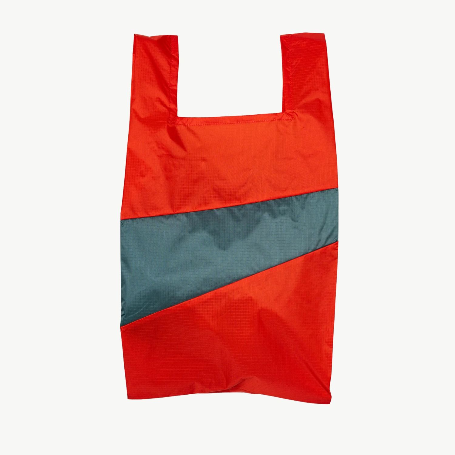 SUSAN BIJL The New Shoppingbag Red Alert &amp; Pine medium