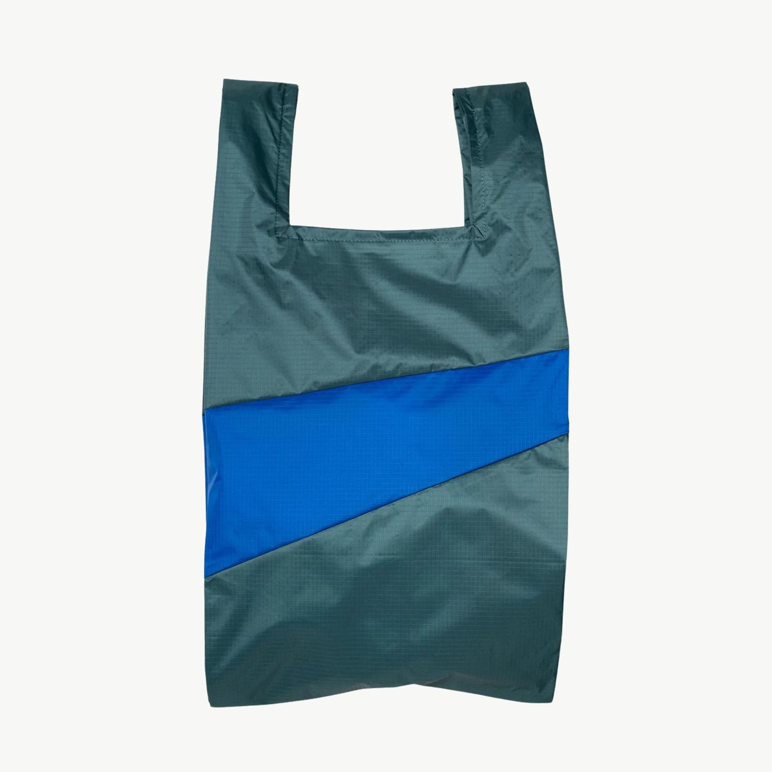 SUSAN BIJL The New Shoppingbag Pine &amp; Blue large