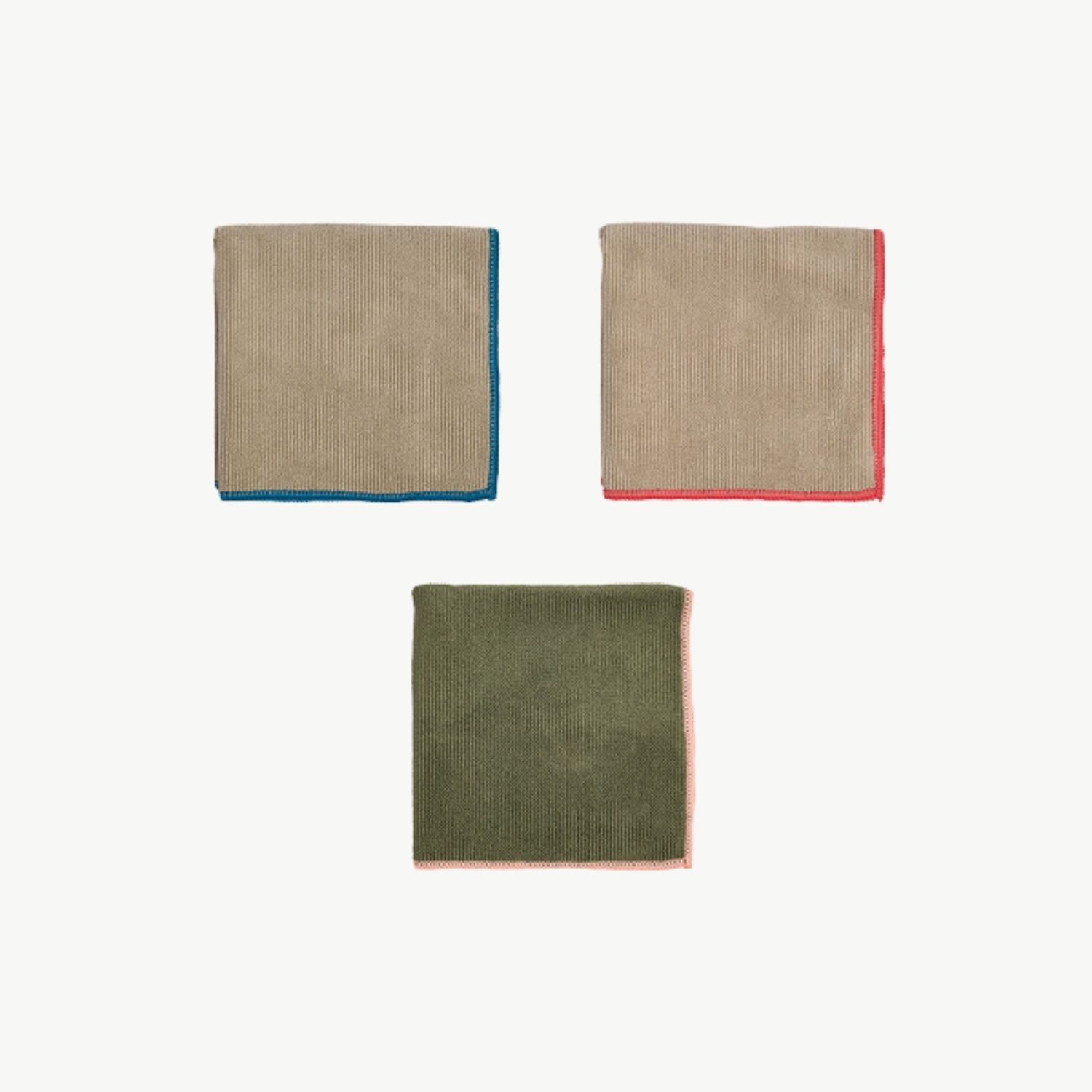 OYOY Vaatdoek Mundus Microfiber 3-pack Olive-Clay