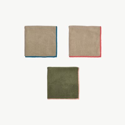 OYOY Vaatdoek Mundus Microfiber 3-pack Olive-Clay