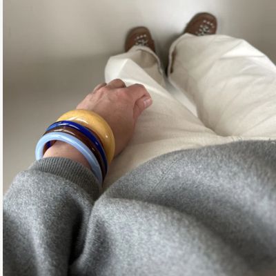 BYBJOR Colorful Marble Bangle armband dark blue