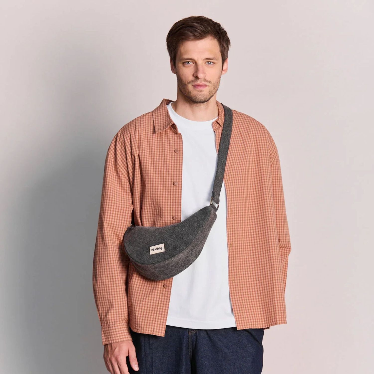 HINDBAG Andrea schoudertas donkergrijs denim