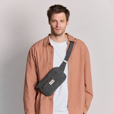 HINDBAG Harry schoudertas donkergrijs denim