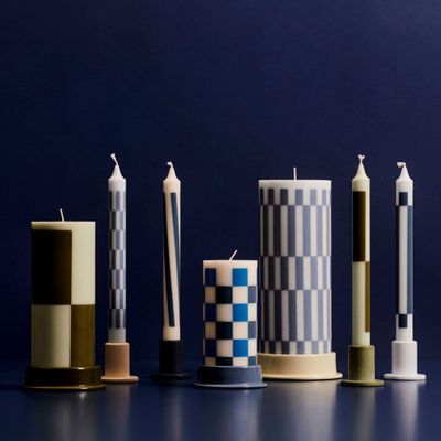 HAY Pattern kaars light blue &amp; dusty blue