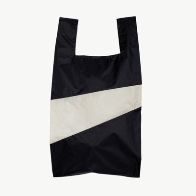 SUSAN BIJL The New Shopping Bag Black &amp; Cloud Large