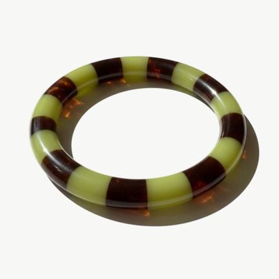 BYBJOR Autumn Stripe Bangle armband lime-brown