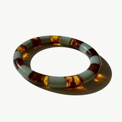 BYBJOR Autumn Stripe Bangle armband greyblue-brown