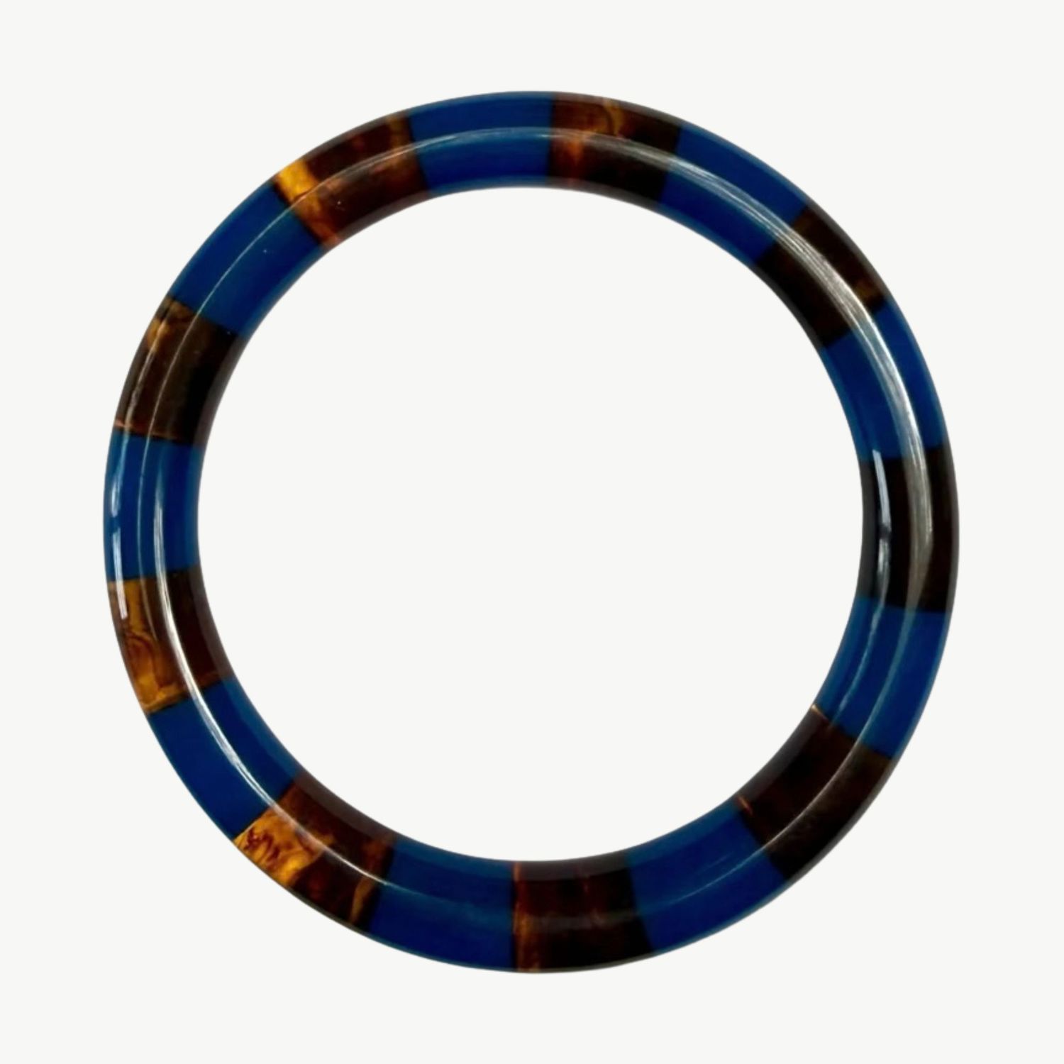 BYBJOR Autumn Stripe Bangle armband blue-brown