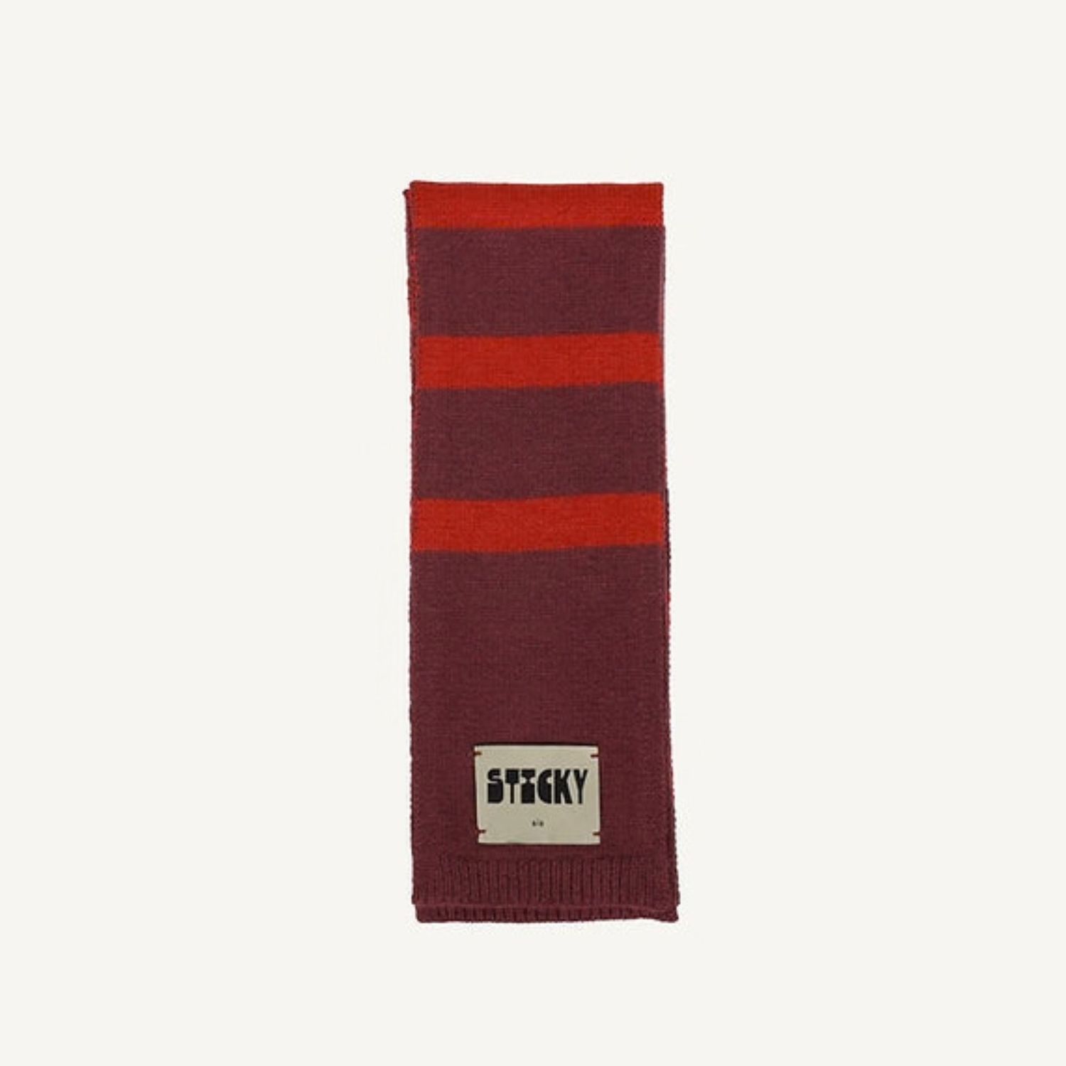 THE STICKY SIS CLUB Stripe Scarf fig &amp; chilli