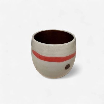 MARGRIET KERAMIEK Mok bruin/ rood