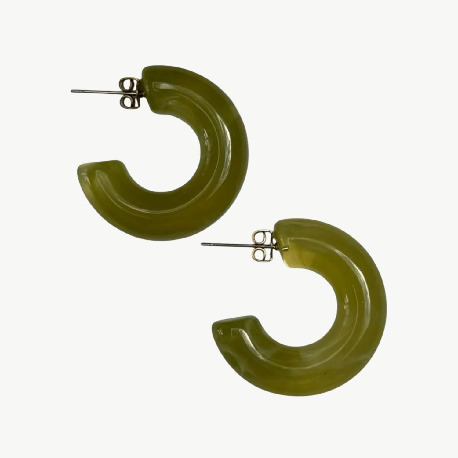 BYBJOR Colorful Rainbow oorbellen olive