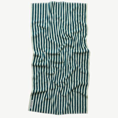 BONGUSTA Naram handdoek sea foam &amp; deep teal 70 x 140cm