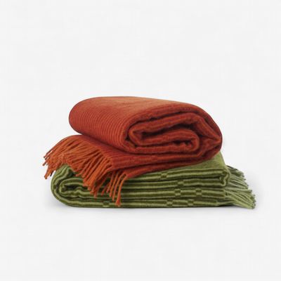 KLIPPAN Boho plaid Orange &amp; Red
