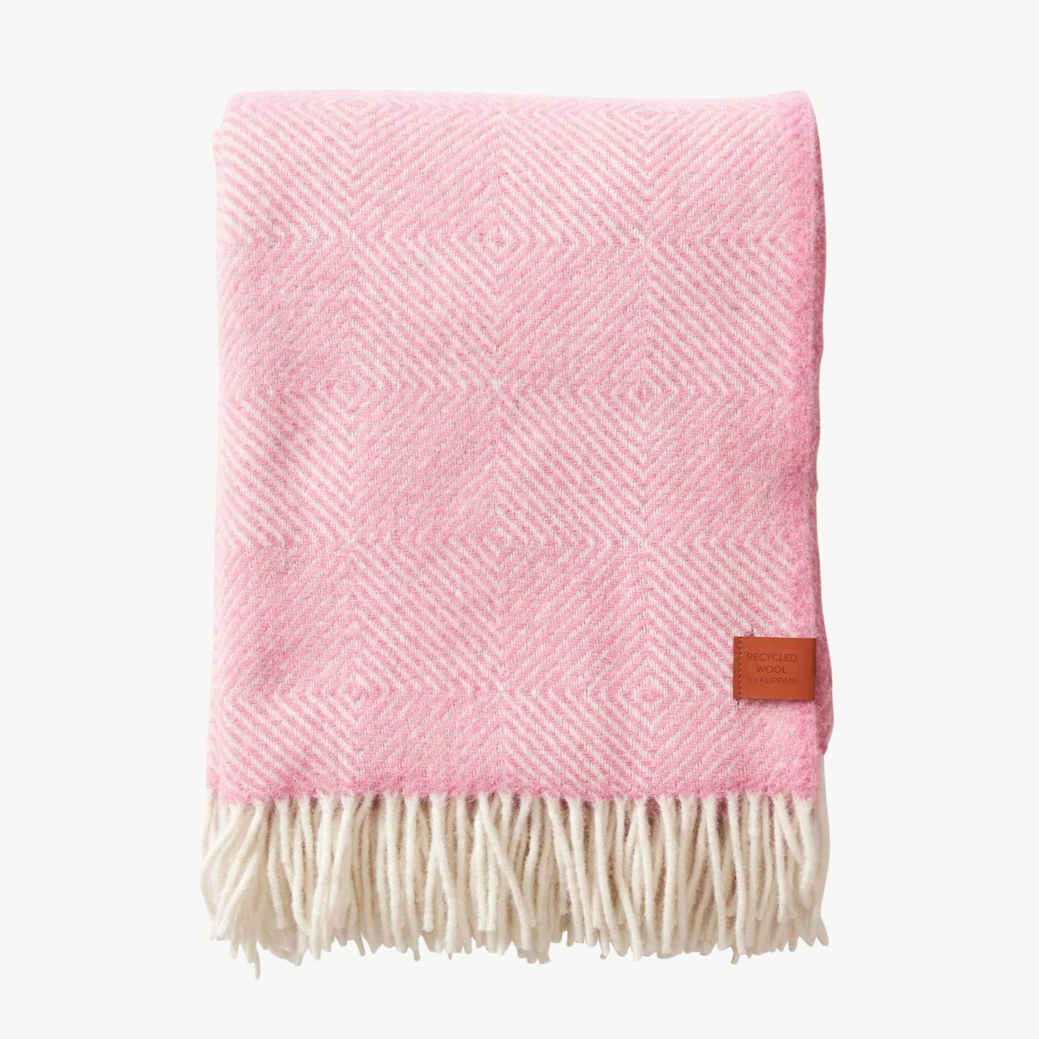 KLIPPAN Gooseye plaid Pink
