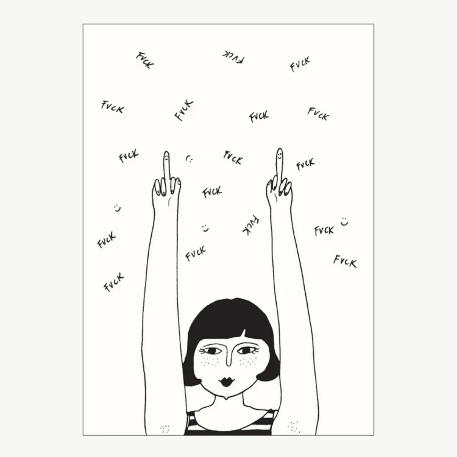 HELEN B postcard Fuck, Fuck, Fuck