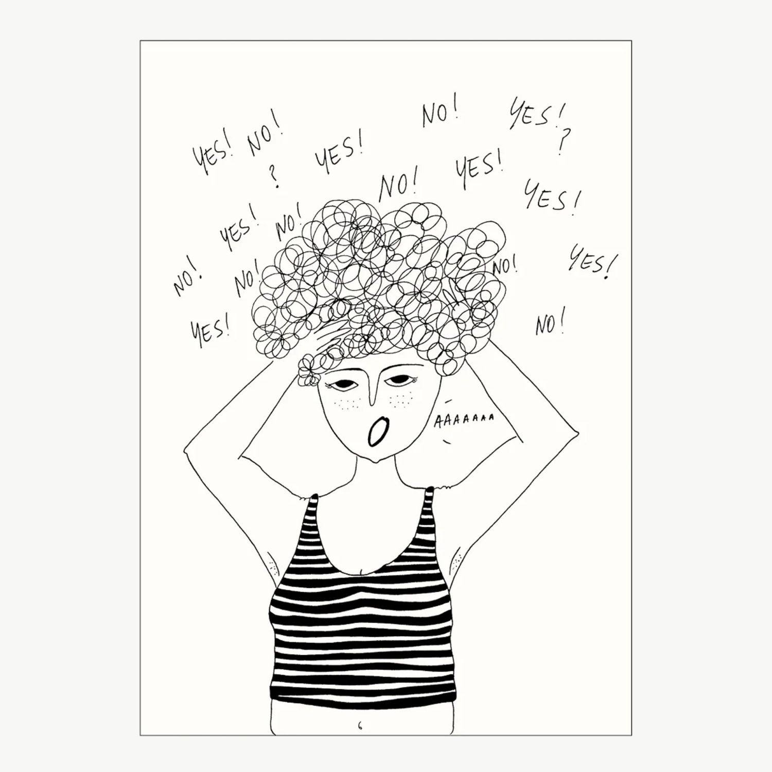 HELEN B postcard Overthinking