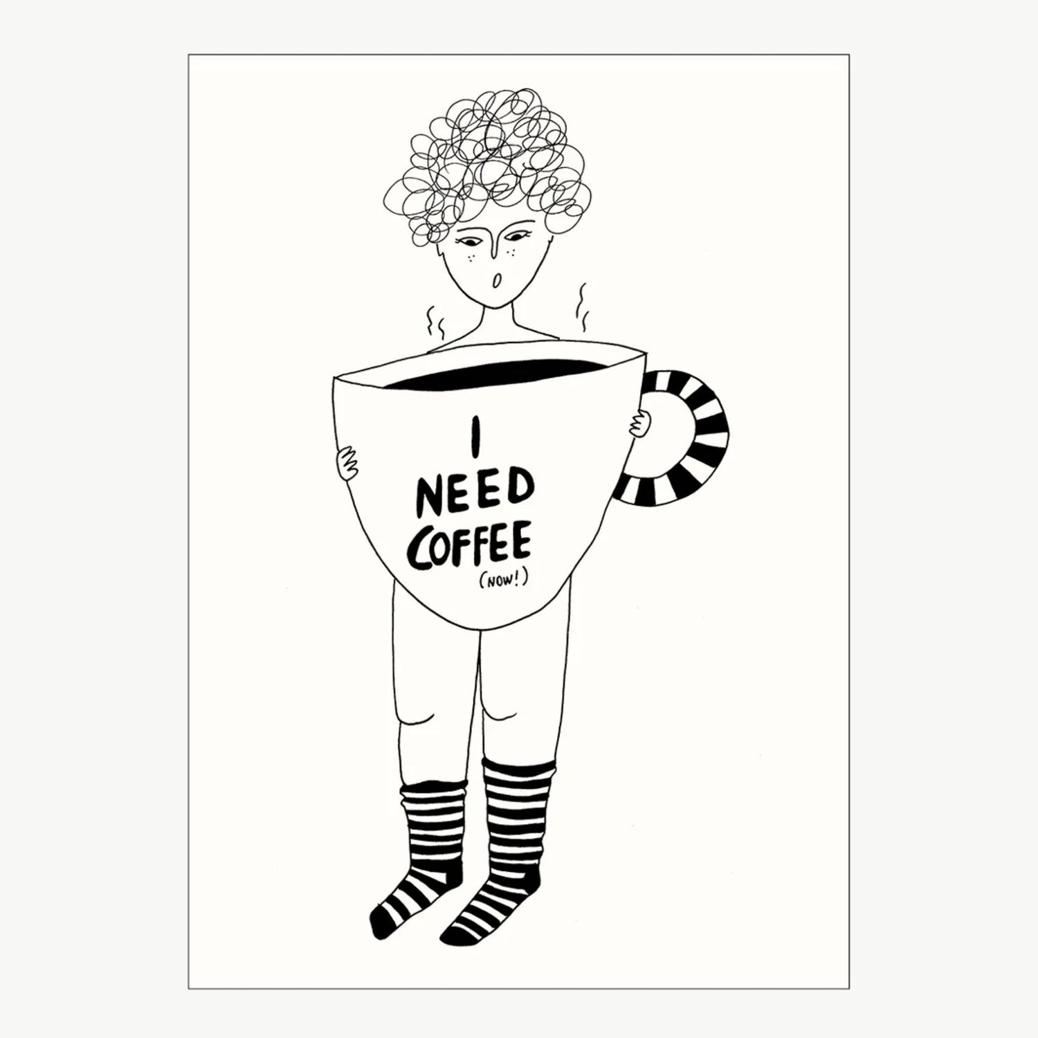 HELEN B postcard Coffee Now