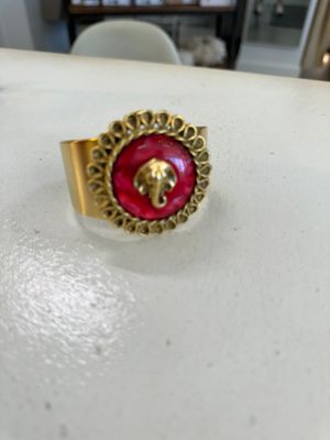 Elephant Head Medallion Cuff Bracelet