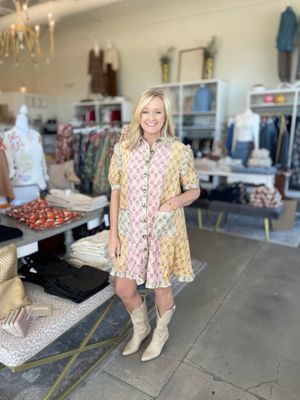 Swing Instyle Corduroy Dress - Pale Colors-