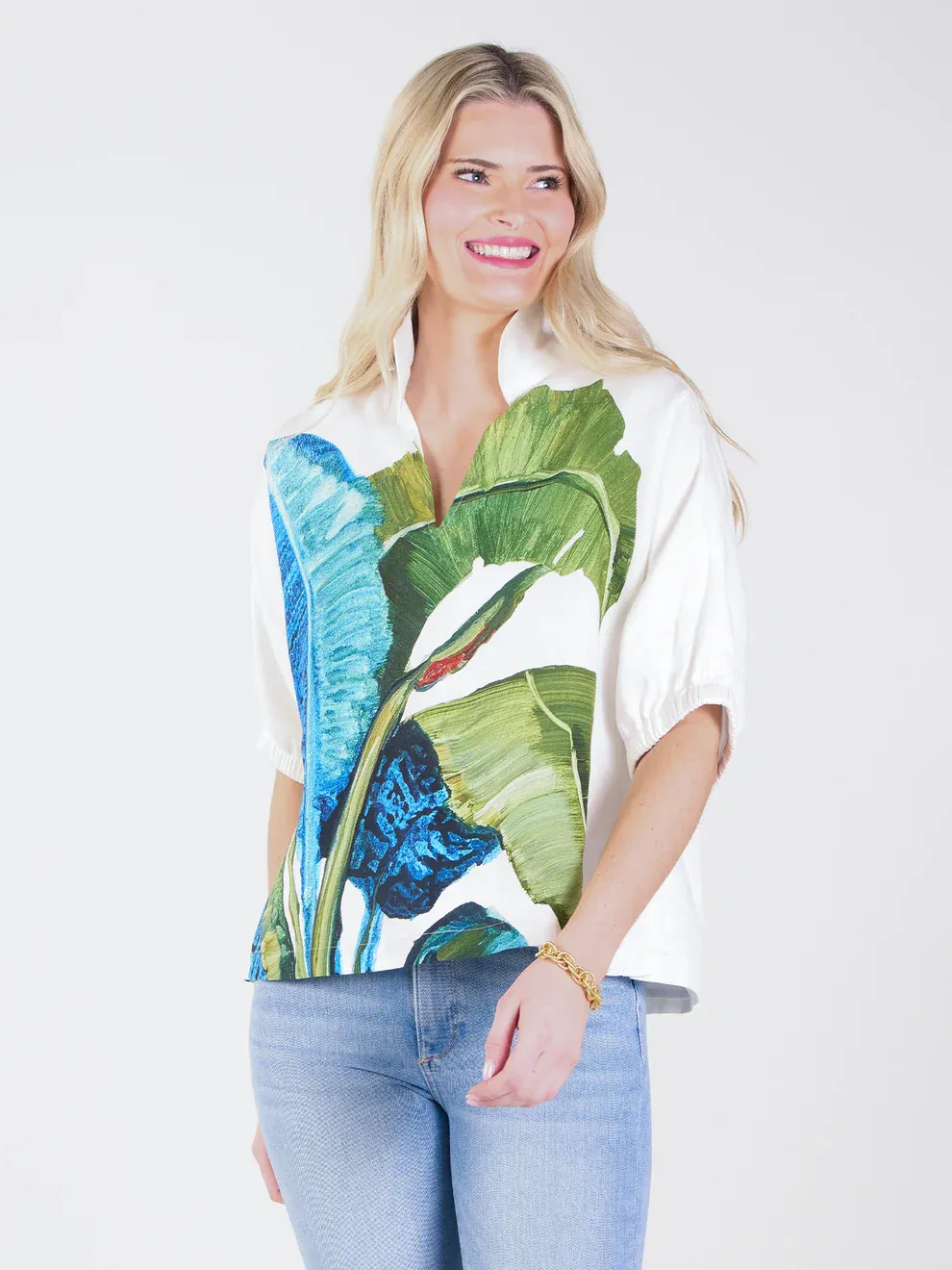 Linen Poppy Top -Bellamy Leaves-