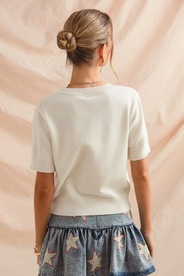 Teddy Bear S/S Flag Sweater