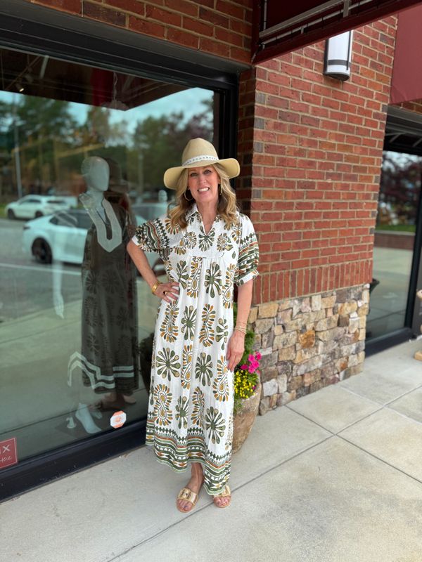 Olive Mix Maxi Dress-