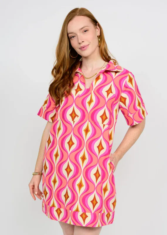 Pink Mod Pullover Shirtdress