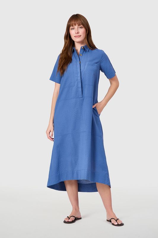 LIVRO City Dress - Blue Seersucker-