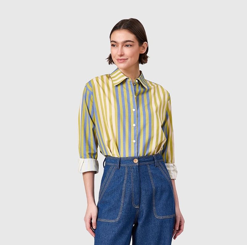 Boyfriend Shirt - Multi-Stripe-