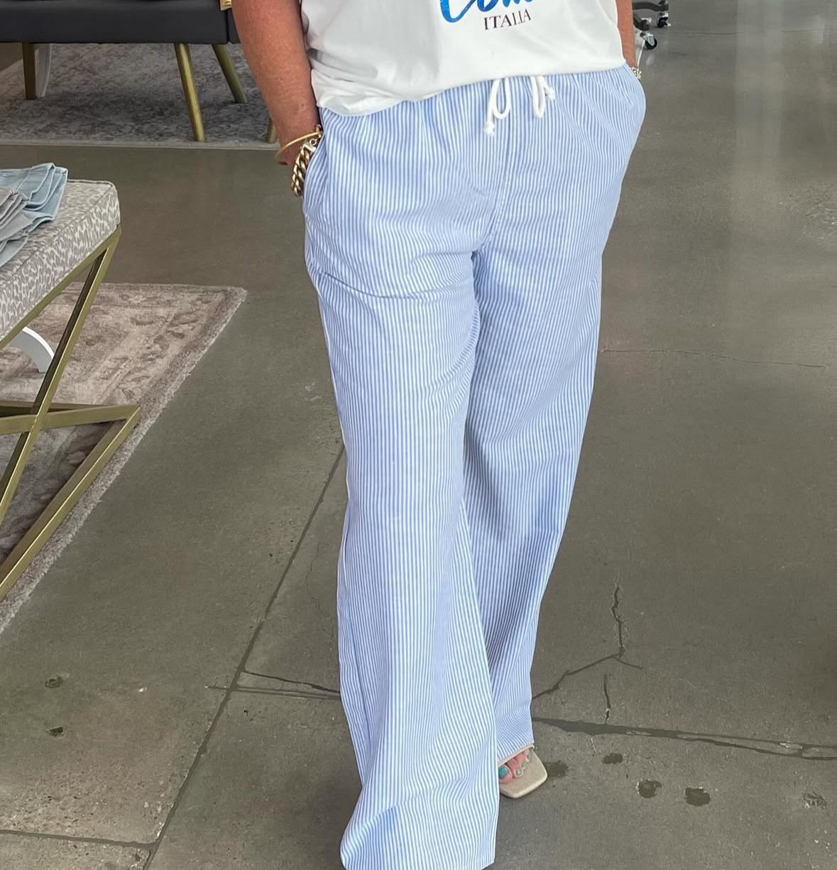Lounge About  Pinstriped Pant