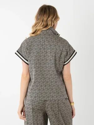 Emily McCarthy Poppy Pullover - Black Tonal Monogram