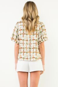 Suede Accent Top -