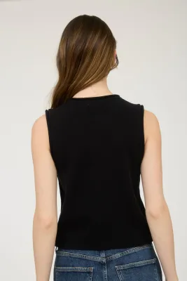 Wood Button Vest-