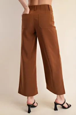 Front Pocket Wide Leg Pant-