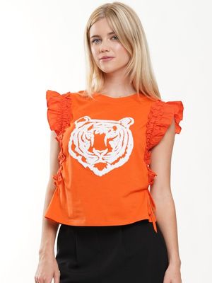 Ruffled Cinch Top