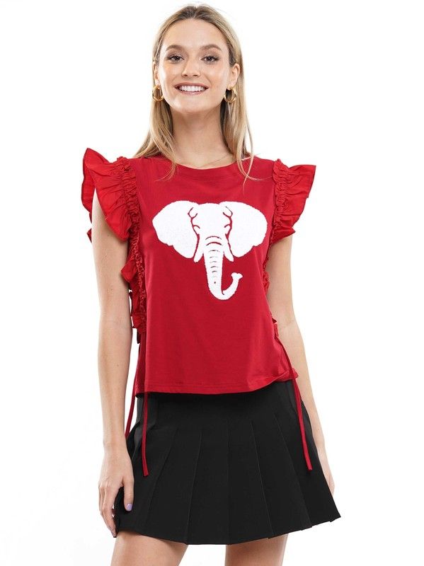 Ruffled Cinch Top